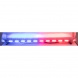 LED rampa 1442mm, modrá/červená + 2x LED maják