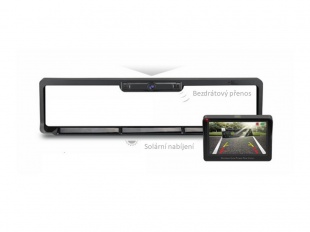 SET bezdrátový digitální kamerový systém s kamerou v SPZ se solárním napájením a monitorem 4,3