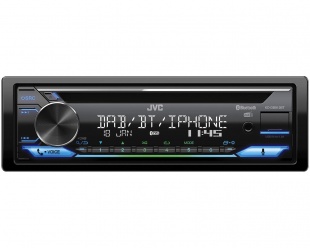 JVC DAB / FM autorádio s CD/Bluetooth/USB/AUX/odním.panel/multicolor