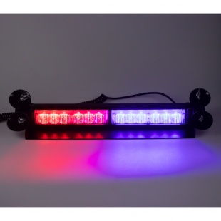PREDATOR LED vnitřní, 12x3W, 12-24V, modro-červený, 353mm, ECE R10
