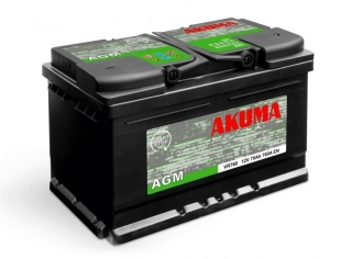 Autobaterie AKUMA START-STOP AGM 12V 70Ah 760A (278x175x190)