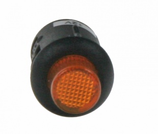 Tlačítko kulaté 6A oranžová LED