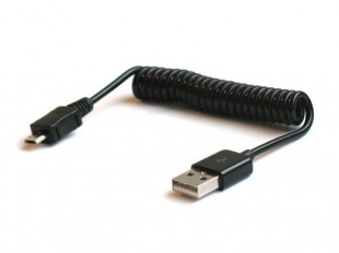 Kabel kroucený USB / MICRO USB 1m