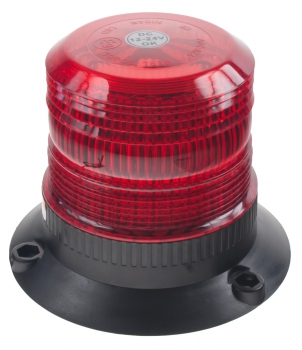 Zábleskový maják, 12-110V, červený magnet, ECE R10