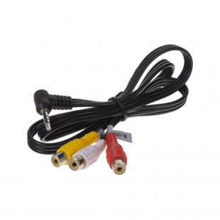 RCA audio/video kabel, 2,5m s prodlouženým Jack 3,5mm konektorem