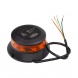 Robustní oranžový LED maják, černý hliník, 36W, ECE R65