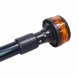 LED maják, 12-24V, 12x3W oranžový s teleskopickou tyčí na motocykl, ECE R65 R10