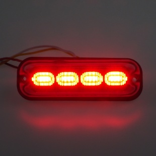 PREDATOR 4x4W LED, 12-24V, červený, ECE R10