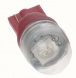 LED žárovka 12V T10 červená, 1LED/3SMD s čočkou