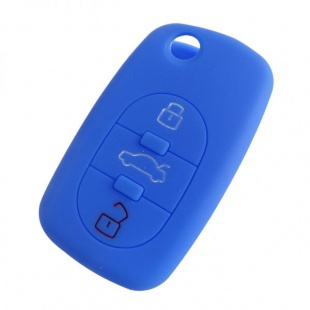 Silikonový obal pro klíč Audi 3-tlačítkový, modrý