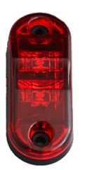 Zadní obrysové světlo LED, červený ovál, homologace