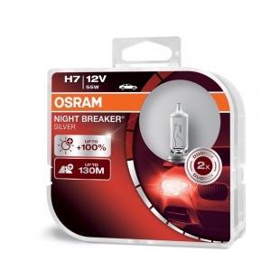 OSRAM 12V H7 55W night breaker silver (2ks) Duo-box