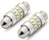 LED žárovka 12V s paticí sufit (39mm) bílá, 24LED/3014SMD