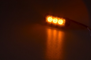 PREDATOR 3x3W LED, 12-24V, oranžový, ECE R10 R65