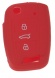 Silikonový obal pro klíč VW, Škoda 3-tlačítkový, červený