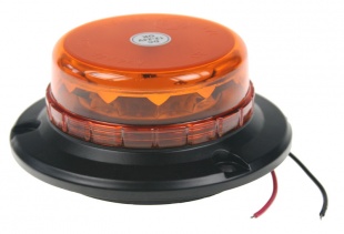 LED maják, 12-24V, 12x3W oranžový, magnet, ECE