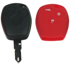 Silikonový obal pro klíč Renault 3-tlačítkový, červený