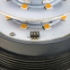 LED maják, 12-24V, 16x3W, oranžový magnet, ECE R65