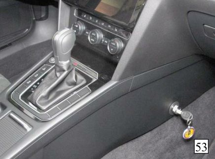 zámek řazení Mister lock VW ARTEON 6AT DSG, 7AT DSG (bílá kulisa řazení), PASSAT B8